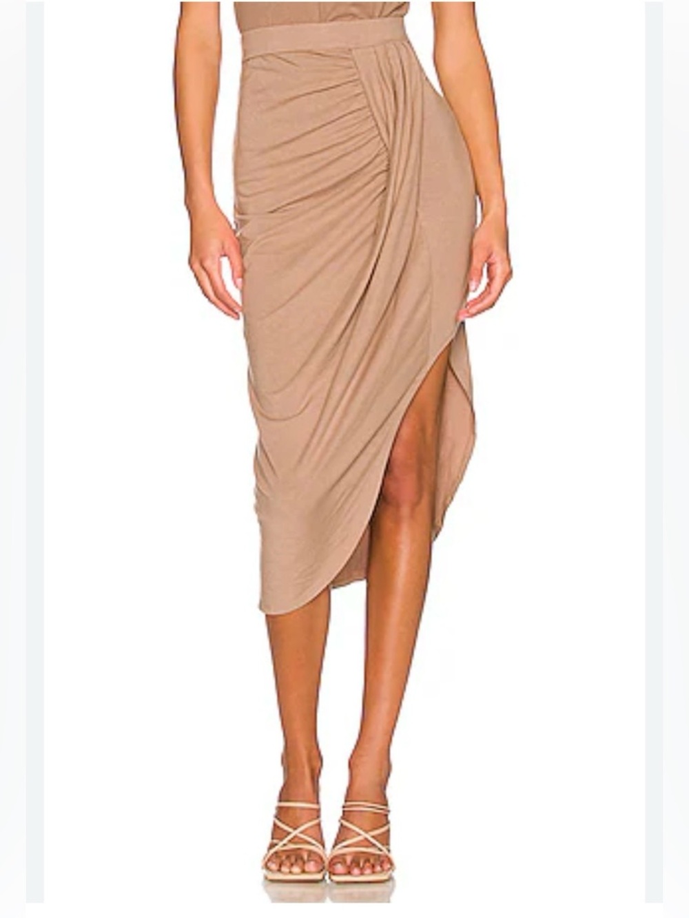 bobi Brown Asymmetrical Ruched Wrap Skirt